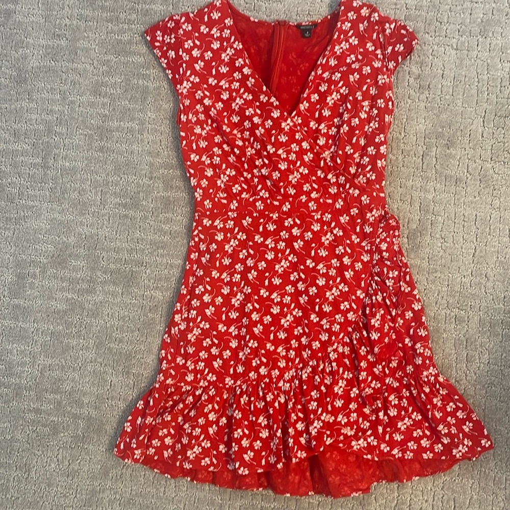 J Crew Mercantile red floral dress